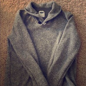 Boys fold over collar sweater
